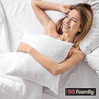 Vista 6 de Foamily - Juego de 4 insertos de almohada de 12 x 20 pulgadas, insertos y formas de almohada lumbar rectangular, inserto y relleno de almohada