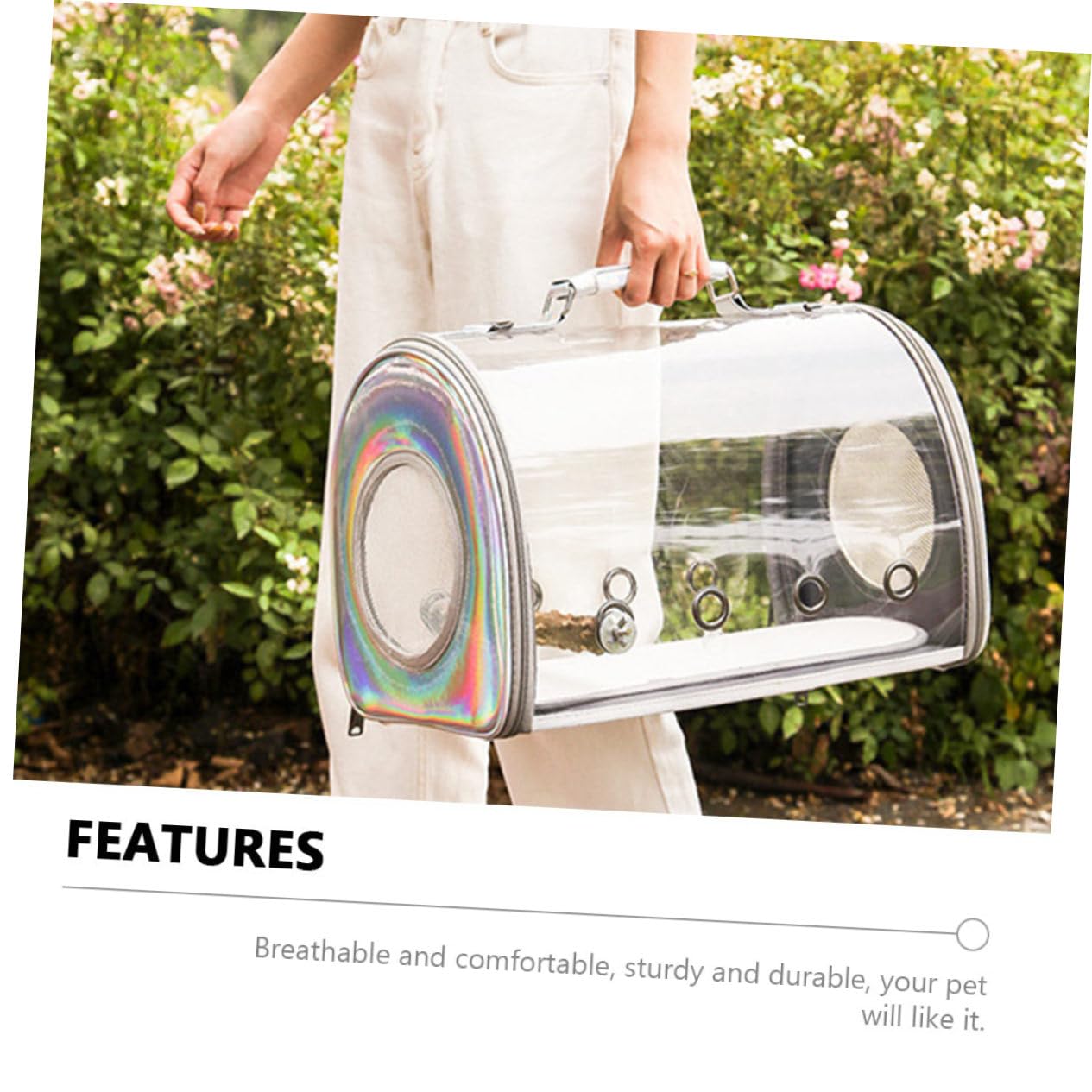 Yardwe Pet Birds Container Parrot Carrier Bag Breathable Outdoor Carrying Bag Practical Pet Supplies