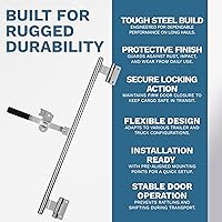 Vista 7 de ProCamp 36" Barra de Leva para Remolque Puerta Oscilante con Bisagra Barra de Leva Cerrajo Pestillo Manija de Cargo