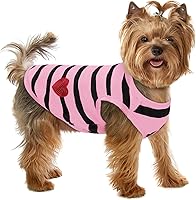 Vista 23 de Camiseta a rayas para perros y gatos, chaleco de algodón para primavera, verano, para mascotas, adecuada para mascotas pequeñas y medianas