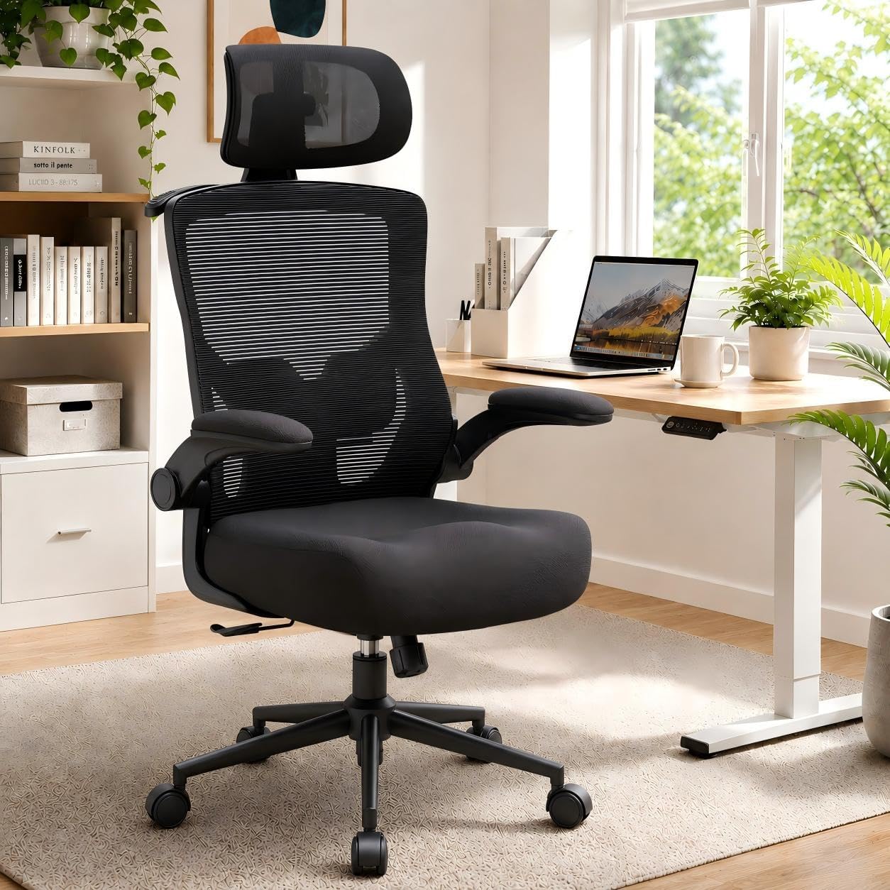 FOKESUN High Back Mesh Chair Matte Black