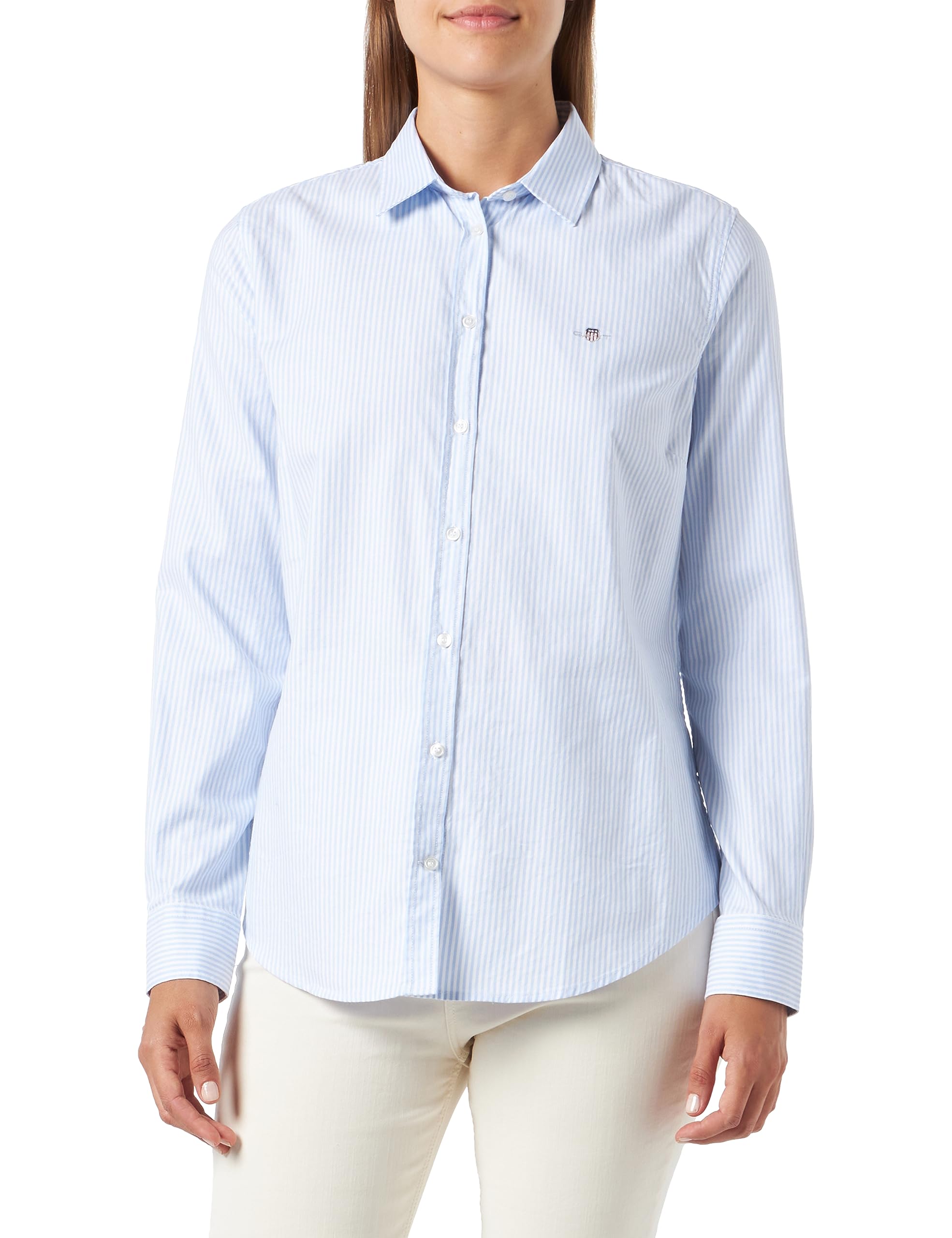 GANT Slim Stretch Oxford Striped Shirt Camisa de Vestir para Mujer