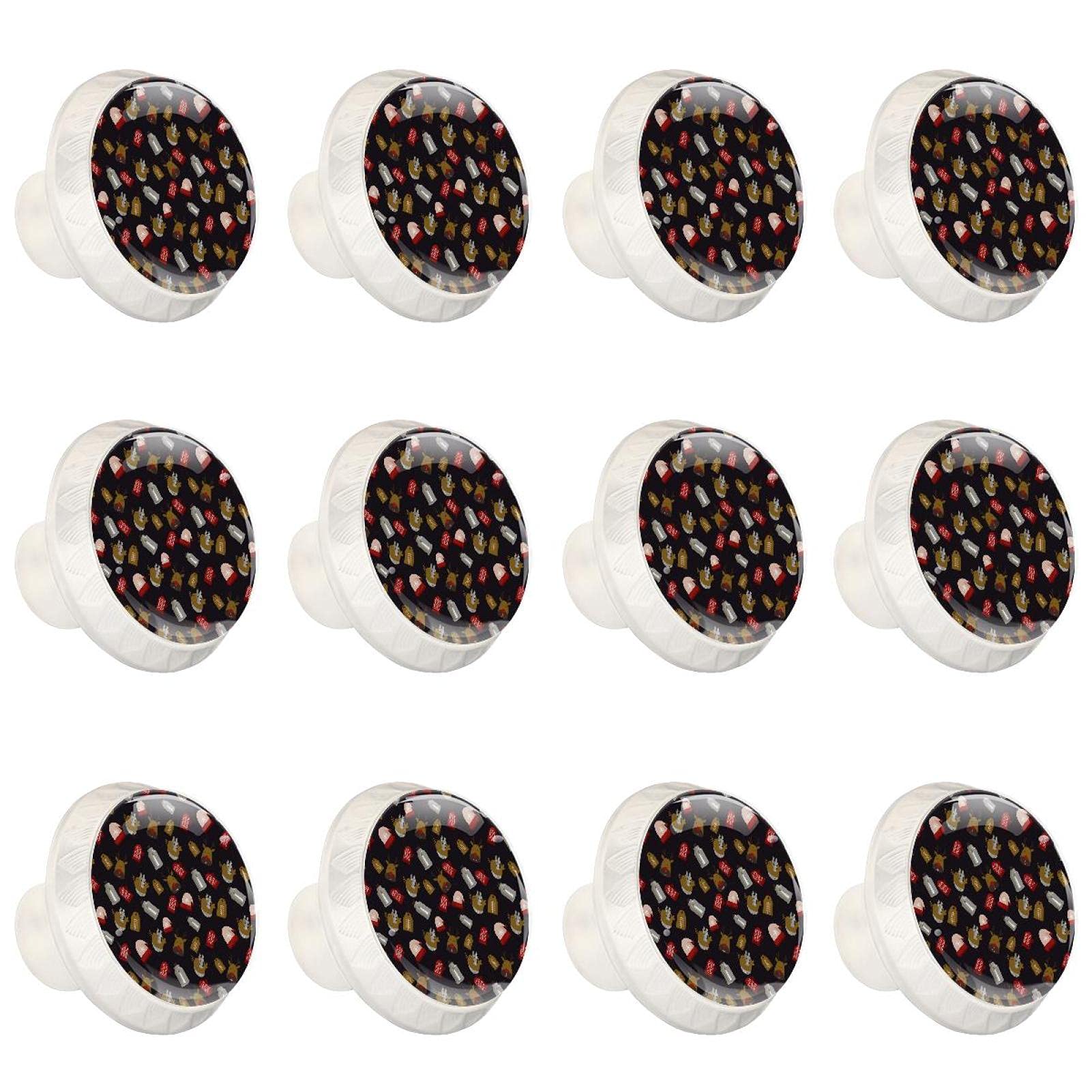 Boutons de cuisine renne de Noël pour illuminer vos meubles de fête x12