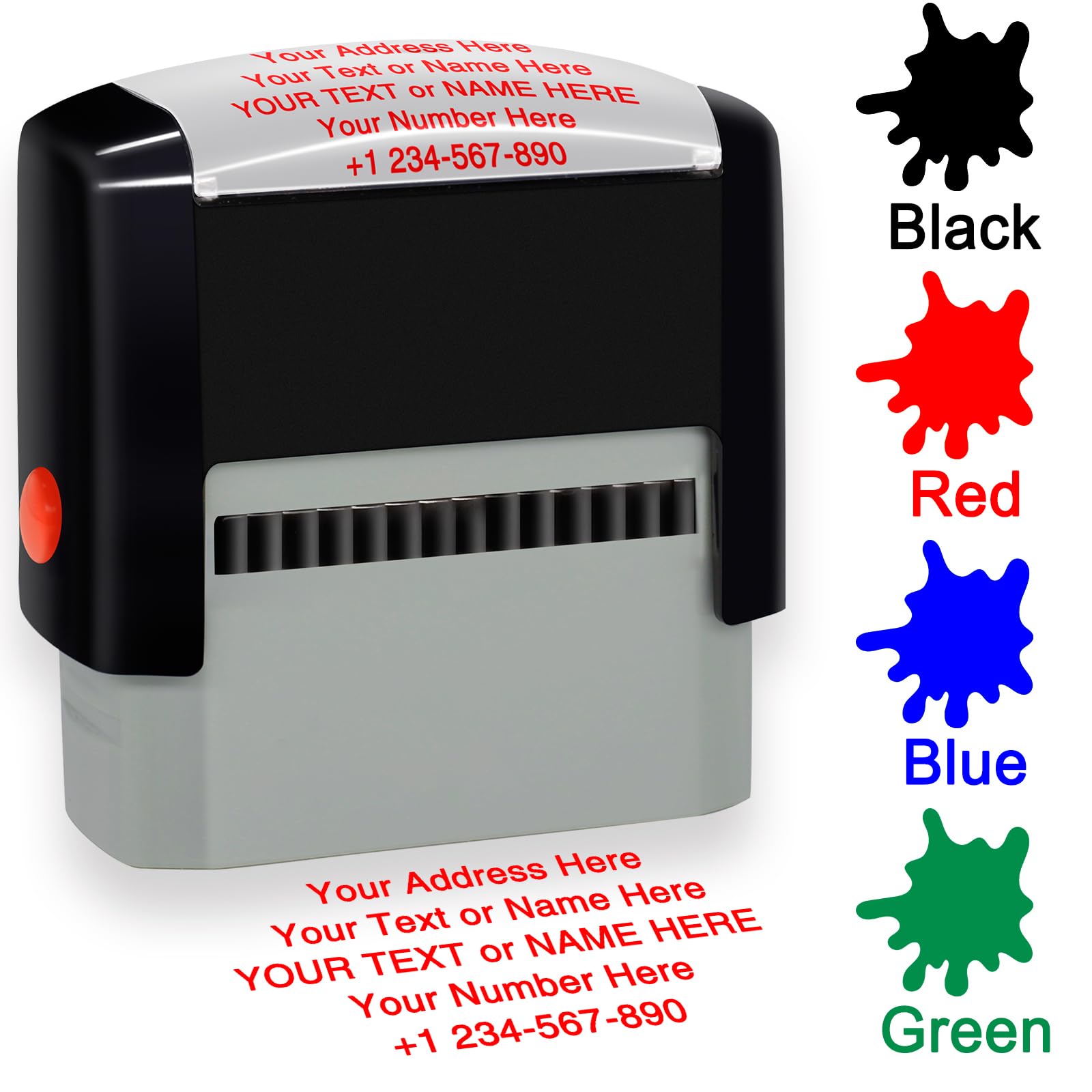 Custom Stamp Self Inking,Personalized Stamp,Up to 5 Lines, Return Address Stamp for Business,Office,Bank,Deposit,Card Making