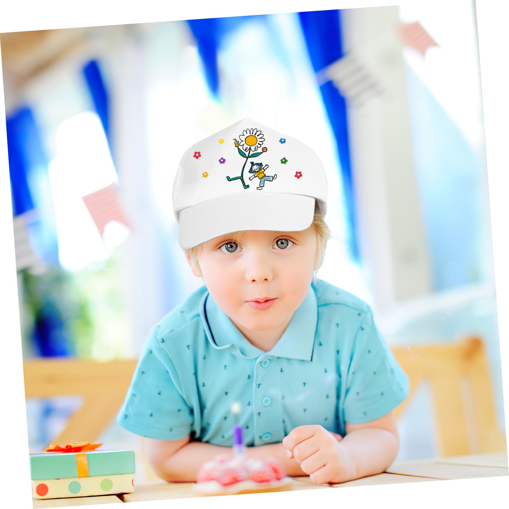 Kinder Kappen Zum Bemalen Weiß Baumwolle 10 Stück DIY Schirmmütze Als Malhut Für Kinder Bastelset Für Kindergarten Party Strand Und Reisen