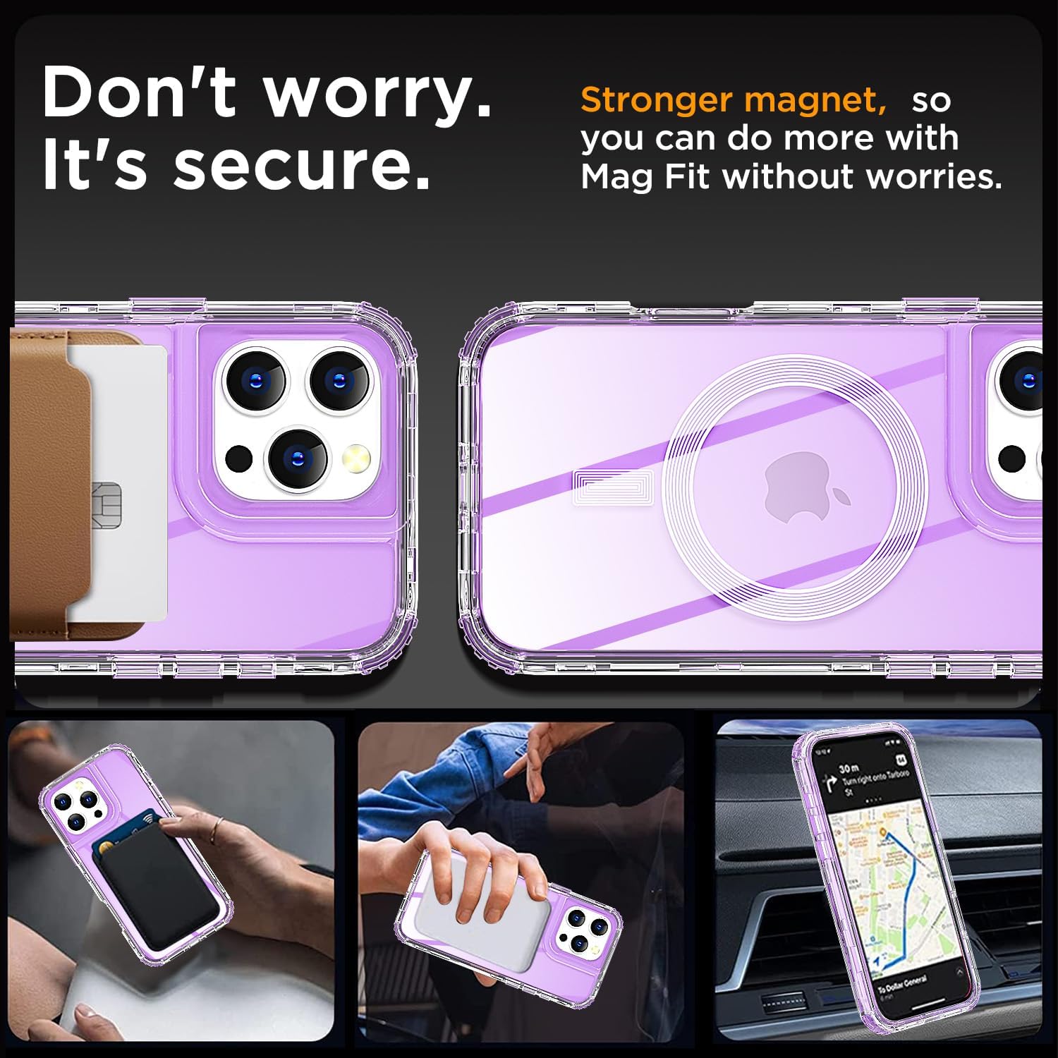 AICase for iPhone 16 Pro Max Case,Clear Built for MagSafe,3 in 1 Heavy Duty Drop Protection Rugged Shockproof/Drop/Dust Proof 3-Layer Protective Durable Magnetic Cover for iPhone 16 Pro Max 6.9"_2 - Image 2