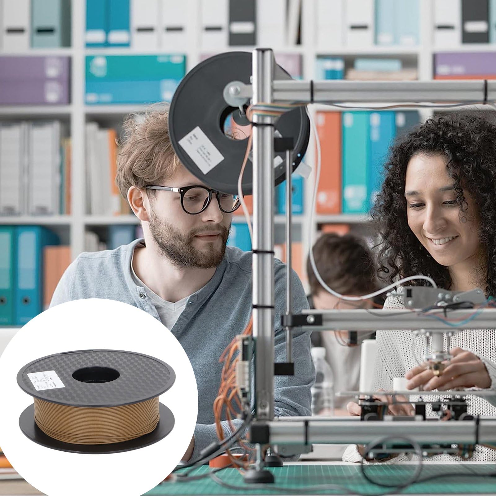 Bewinner Bois de Noyer Filament PLA pour Imprimante 3D 1,75 Mm