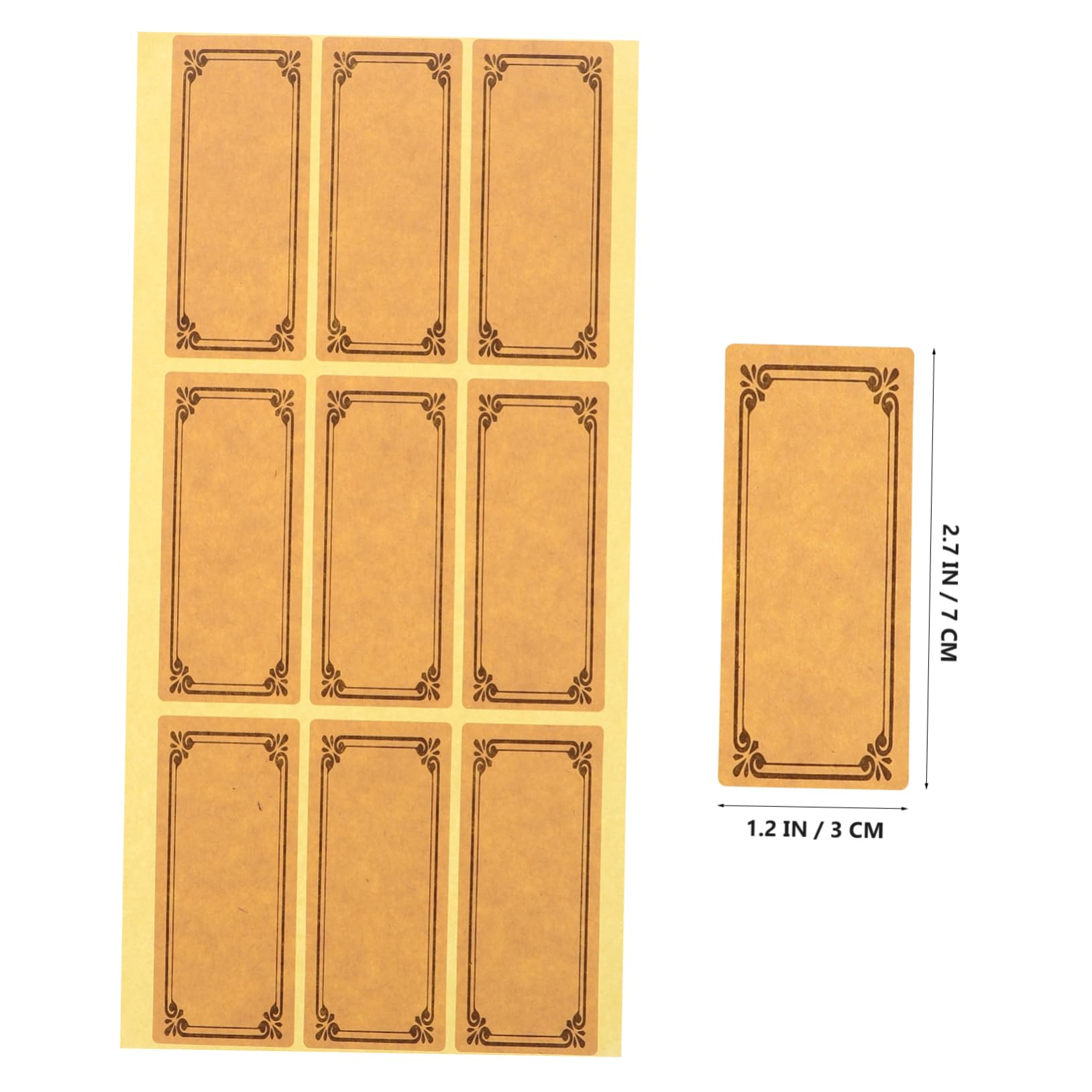 SOLUSTRE Strong Adhesion Paper Wine Labels 1 Set Wine Bottle Label Stickers Rustic Look