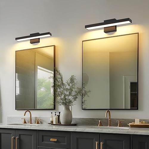 Miniatura 6 de Joosenhouse Black Vanity Light for Bathroom 5CCT Dimmable LED Bath Light Modern Bathroom Light Bar for Makeup Mirror 16.53 Inch 16W