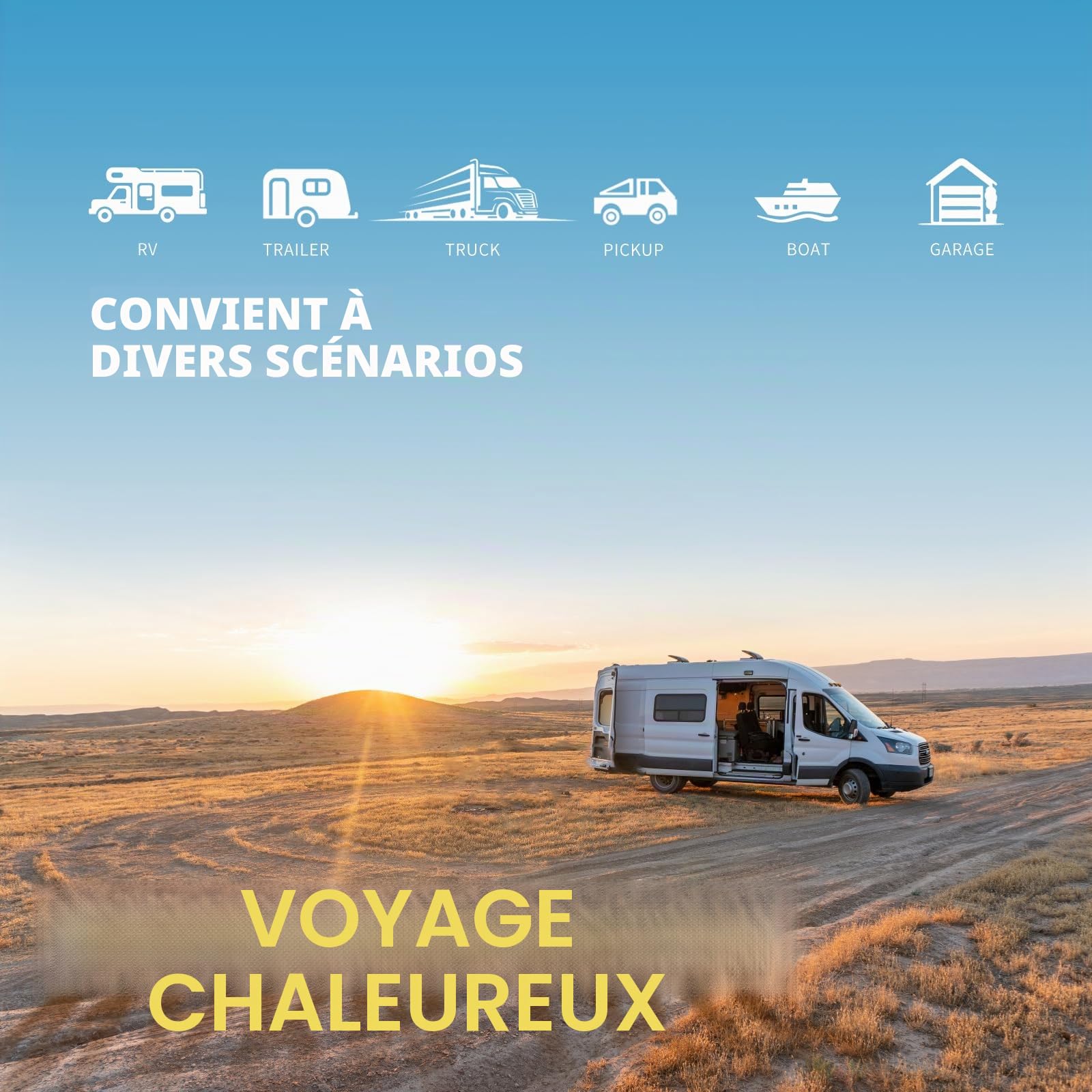 Chauffage diesel 24 V 7 kW, réglage automatique de la température, avec affichage LCD, chauffage auxiliaire diesel avec prise aéronautique, alarme de surchauffe, chauffage auxiliaire pour