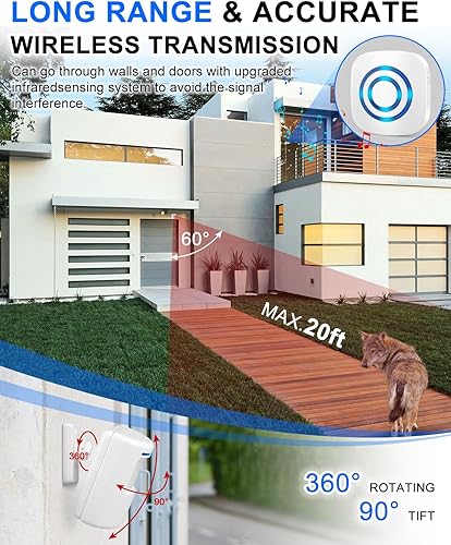 Miniatura 6 de Buscador inalámbrico para cuidadores, alarma con sensor de movimiento, alarma de cama interior para adultos mayores, alarmas de puerta para