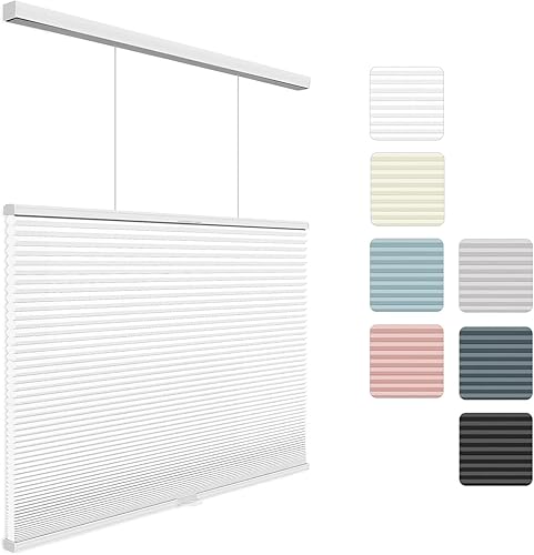 Changshade Persianas celulares personalizadas sin cordones, con el diámetro de panales de 1.5 pulgadas para oficina, sala de estar, dormitorio,
