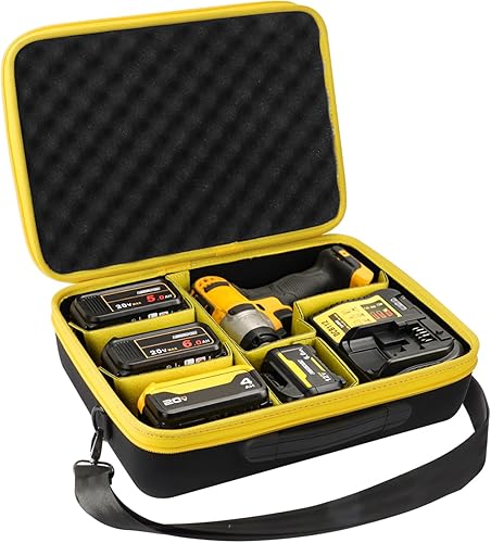 Estuche grande de almacenamiento de batería para batería Dewalt de 20 V60 V MAX y cargador, paquete de baterías de herramientas, caja de contenedor,
