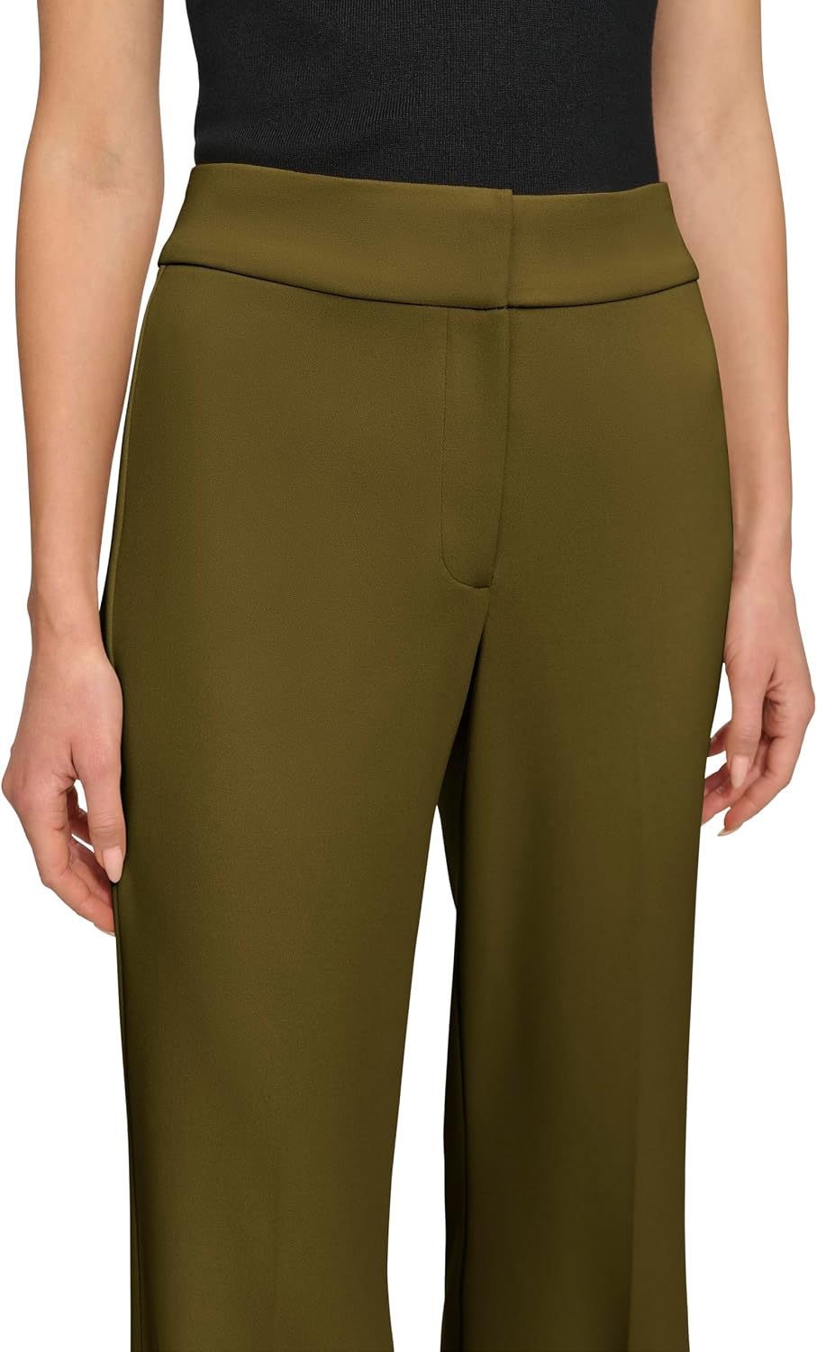 DKNY Women's Workwear Wide Leg High Rise Pant