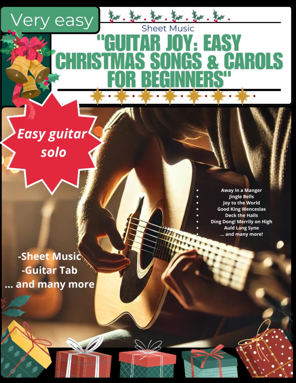 "Guitar Joy: Easy Christmas Songs & Carols for Beginners": Guitar-sheet music
