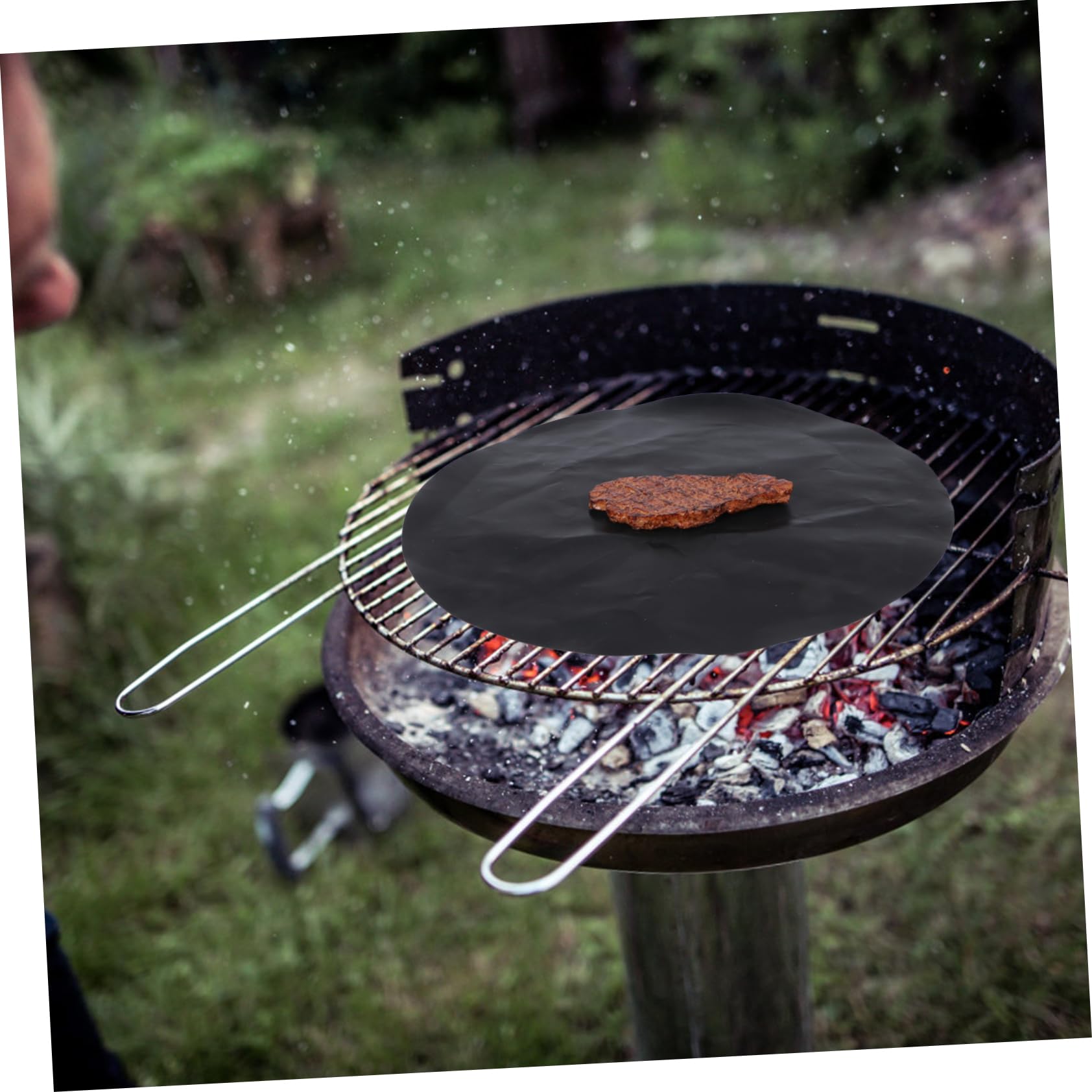 Happyyami BBQ Grill Mat Set Non Stick Circle Grill Mats for Outdoor Barbeque Reusable PTFE Cooking Mats Easy to Clean for Gas Grills Tastier Healthier Cooking