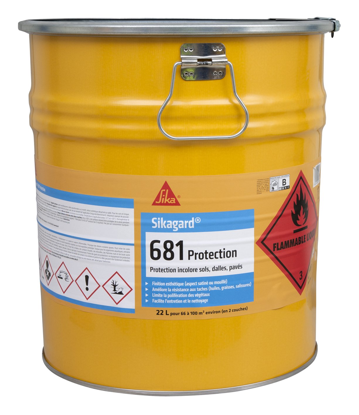 Sikagard 681 protección, Protección suelos, losas pavimentadas, 22L, Transparente