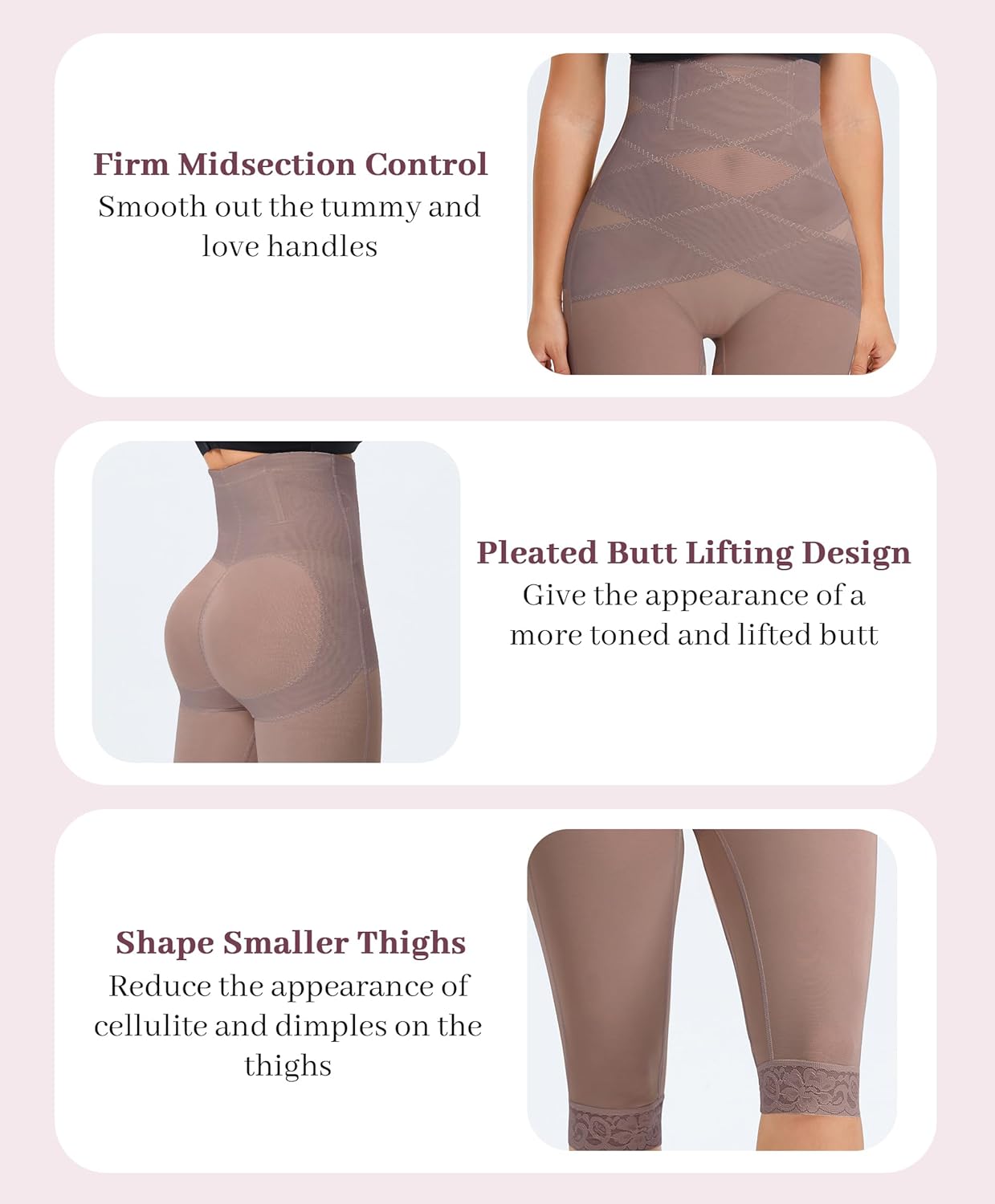 RDSIANE High Waist Shapewear Tummy Control Criss-Cross Body Shaper For Women Capri Butt Lifting Shapewear - Image 2