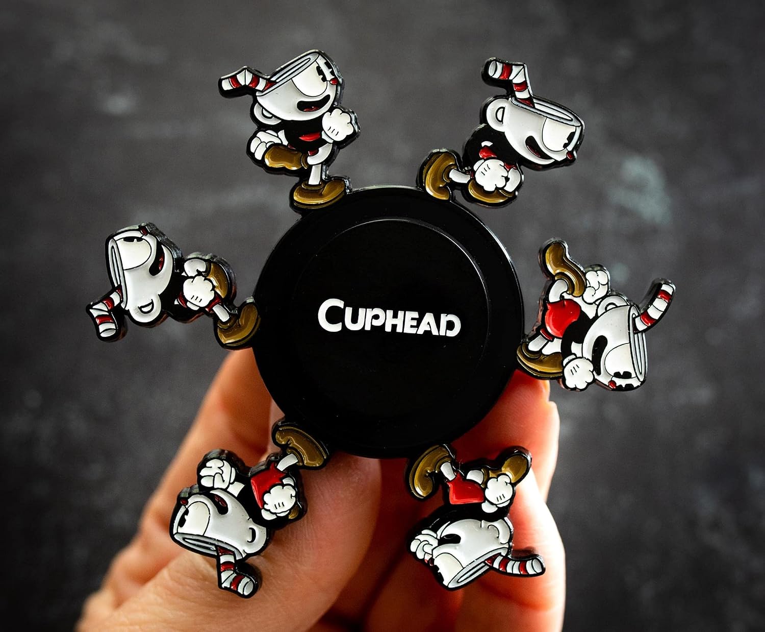 Cuphead Running 3-Inch Fidget Spinner Toy | Sensory Toy Ideal for Stress Relief, Decompression, Anxiety