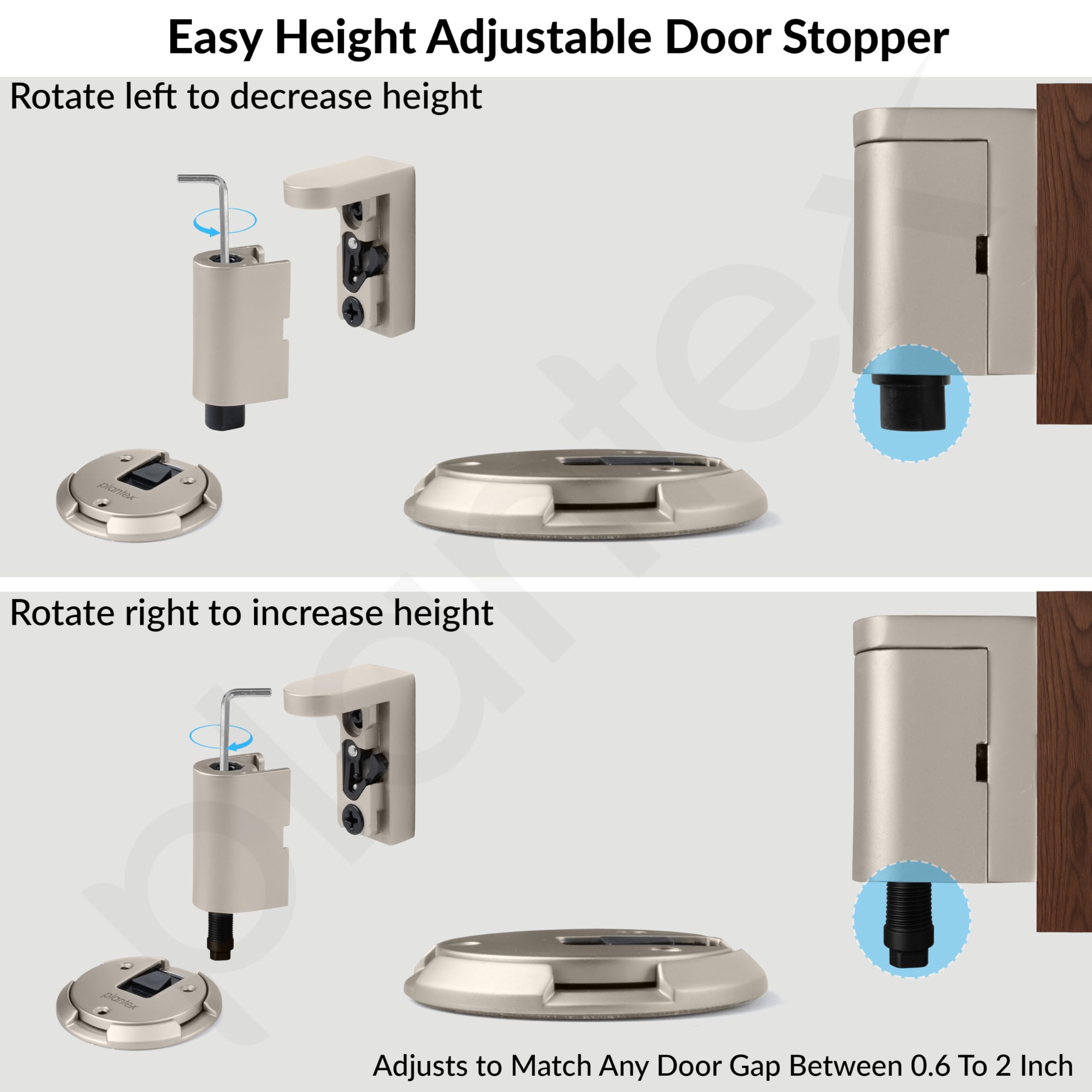 Plantex Door Stopper for Home/Floor Mounted Door Stopper/Door Holder/Door Stoppers for Hotel/Office/Stops for Door -Pack of 1 (Satin) — Amazon image 7