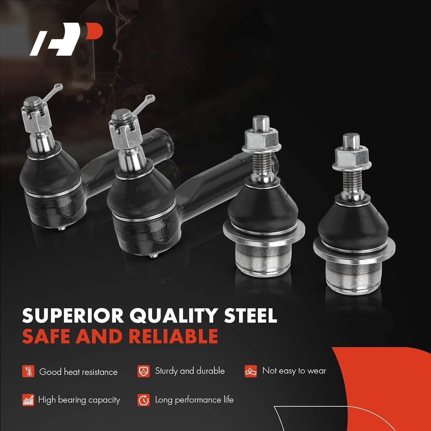 A-Premium Set of 4, Front Lower Ball Joint, Outer Tie Rod End, Compatible with Ford F-150 2004-2008, Lincoln Mark LT 2006-2008