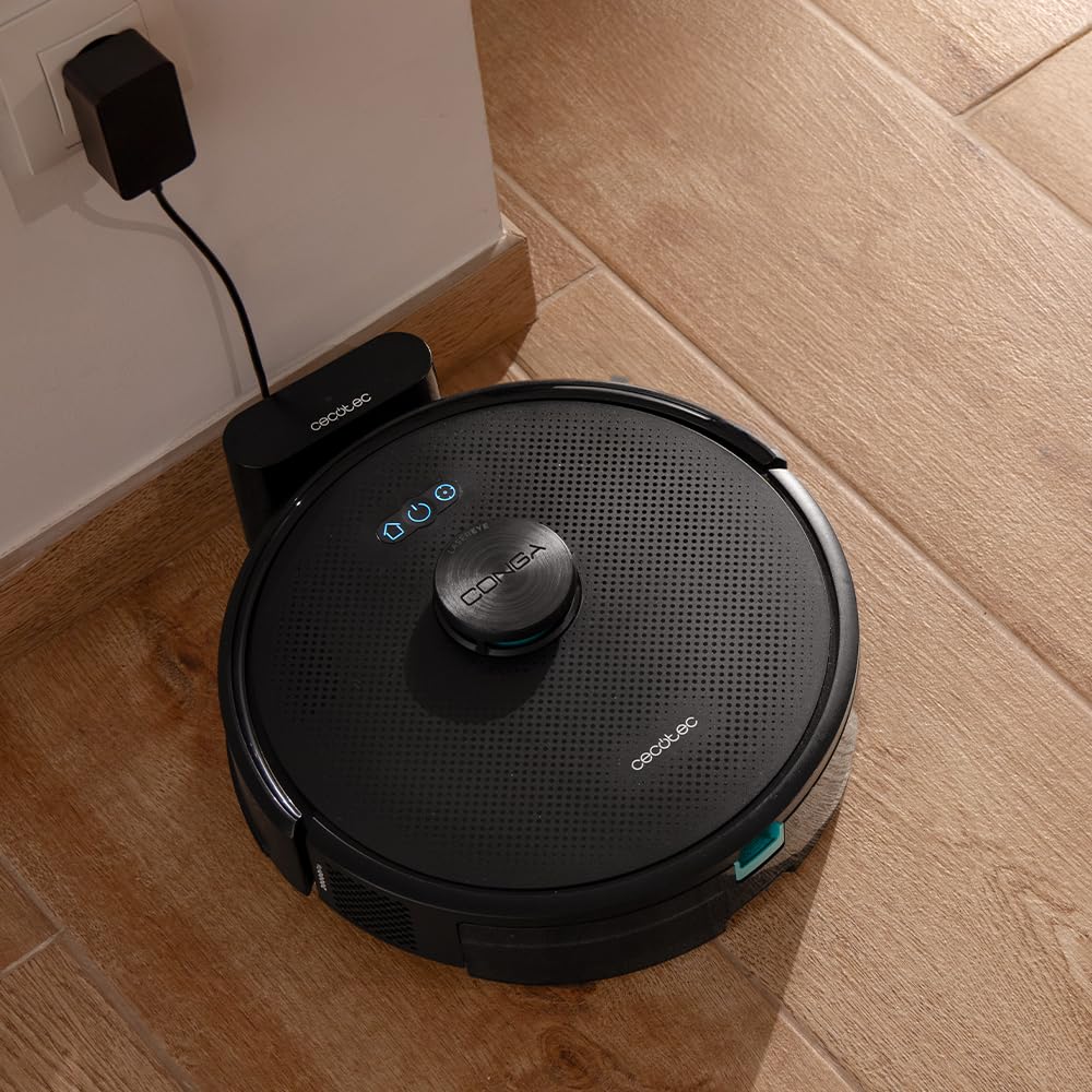 Cecotec Robot Aspirapolvere Conga M70 Genesis. Navigazione Laser, Motore Ungravity con 20000Pa, Aspira, Spazza, Lava e Passa la Mopa, Spazzola Silicone, Doppio Serbatoio, App 3.0, Copre fino a 180m²