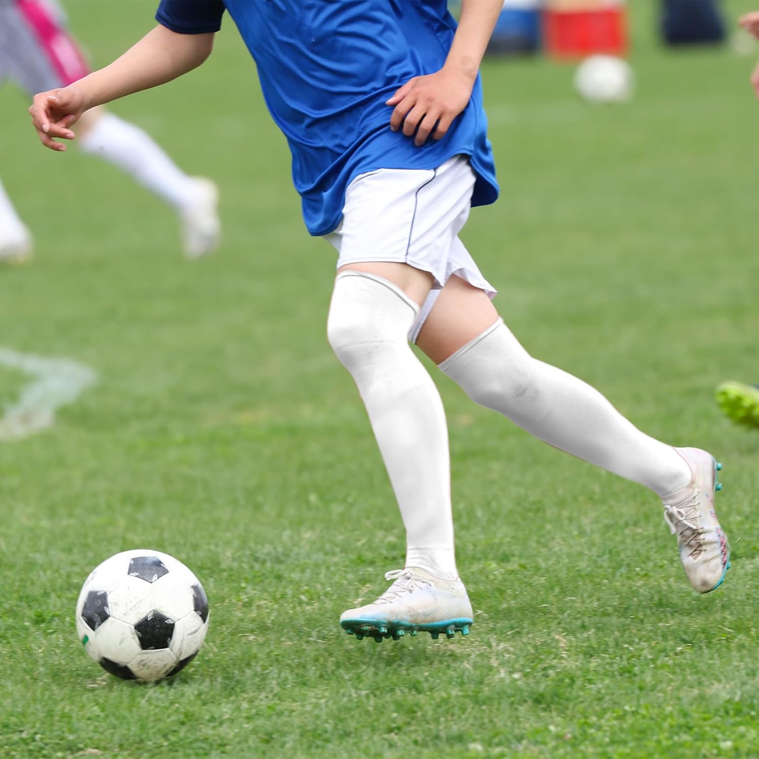 2 Pair High Football Baseball Socks Multiple Sizes Over the Knee Baseball Socks Extra Long Soccer Sock for Boys Men - Image 2