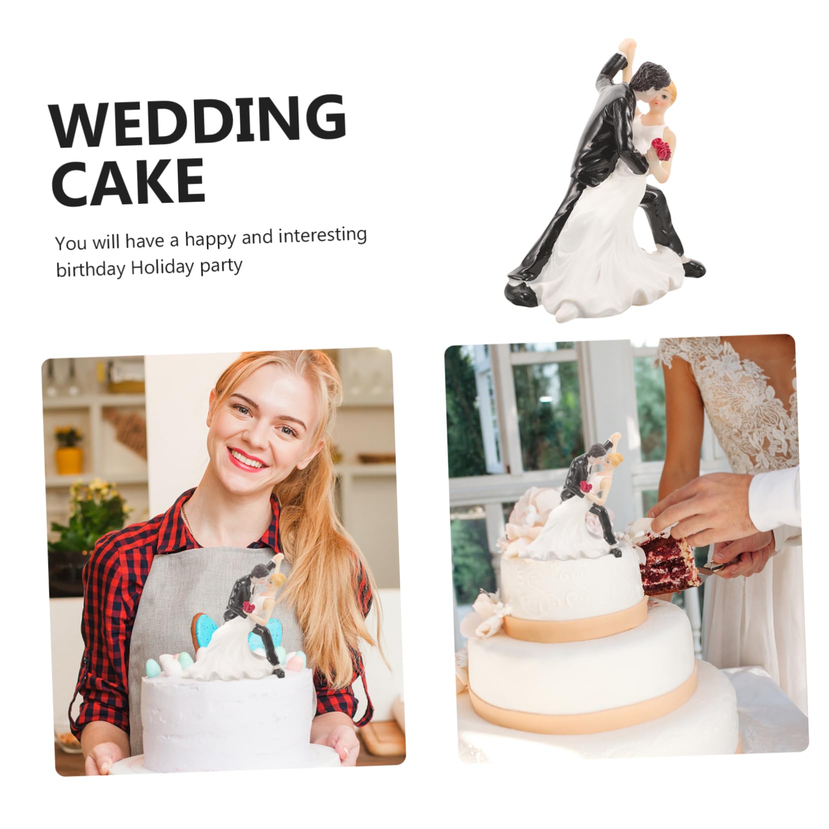 Elegante Decorazione per Torta Nuziale in Resina Topper Decorativo per Torta Nuziale per Occasioni Speciali