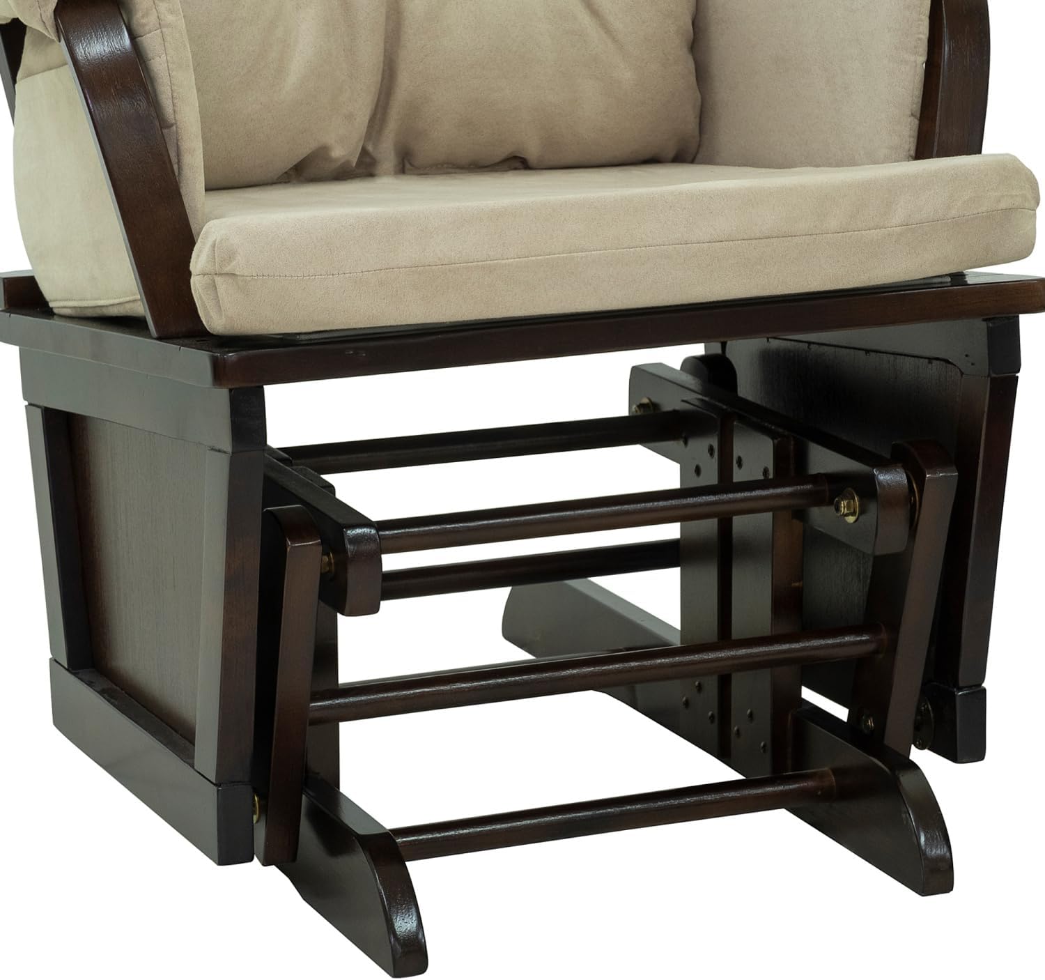 Nursery Glider Rocking Chair with Ottoman, Cream White