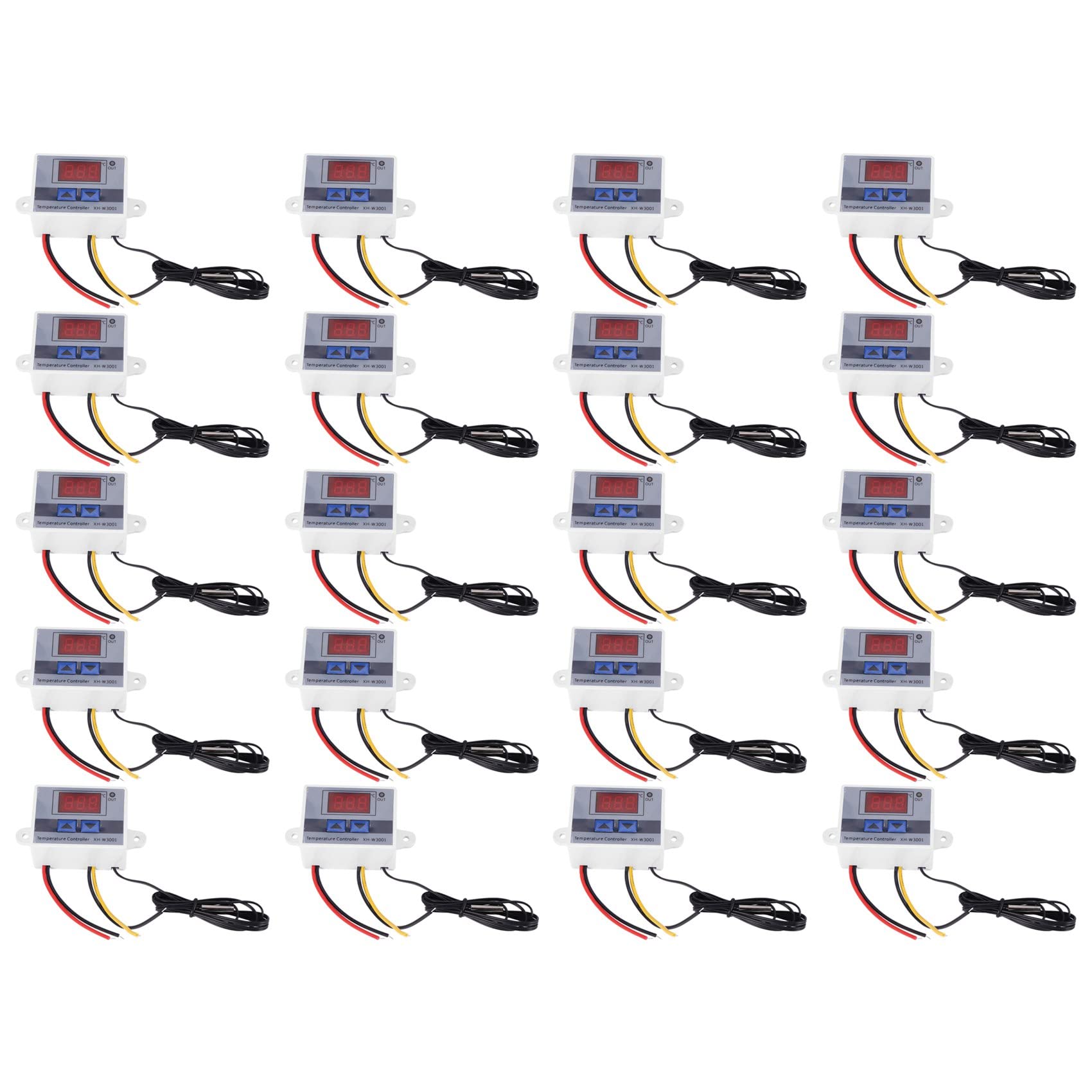 Jnchdghwa Gray 20X 220V Digital Led Temperature Controller 10A Thermostat Control Switch Probe New