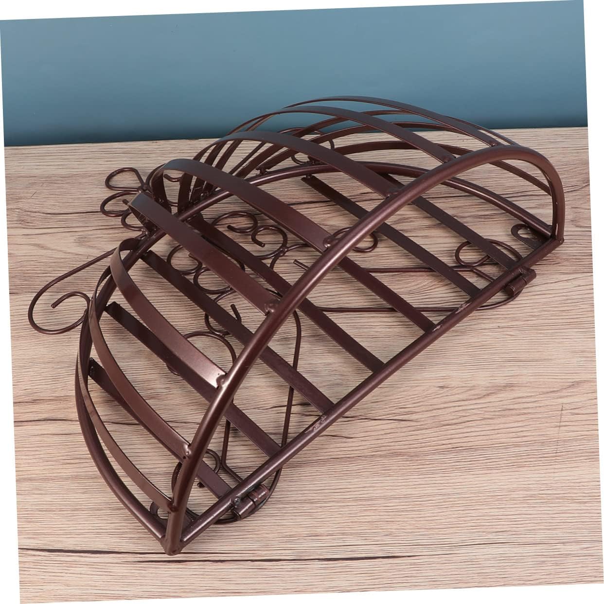 Toyvian European Style Iron Planter Wall-Mounted Flowerpot Rack Semicircular Design for Indoor and Outdoor Use Easy to Install Bronze Holder for Plants and Flowers