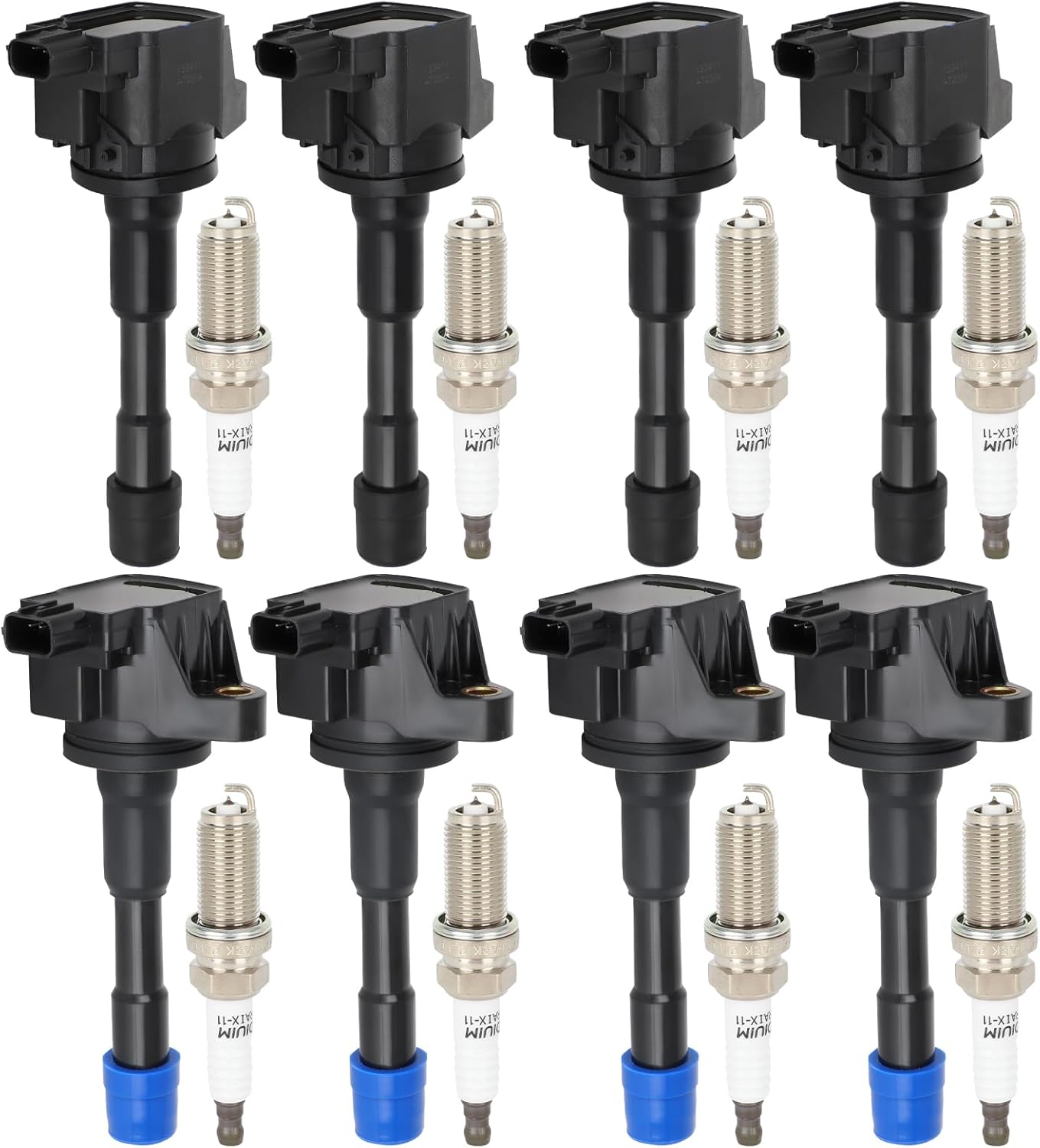 8PCS Ignition Coils and 8PCS Spark Plugs Compatible with 2012-2013 for H-onda for Civic 1.5L Electric/Gas 2010-2014 for H-onda for Insight 1.3L