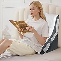 Vista 9 de Juego de 4 almohadas ortopédicas de cuña para cama, almohada de cuña de espuma viscoelástica con curva ajustable, cuñas de almohada para poscirugía