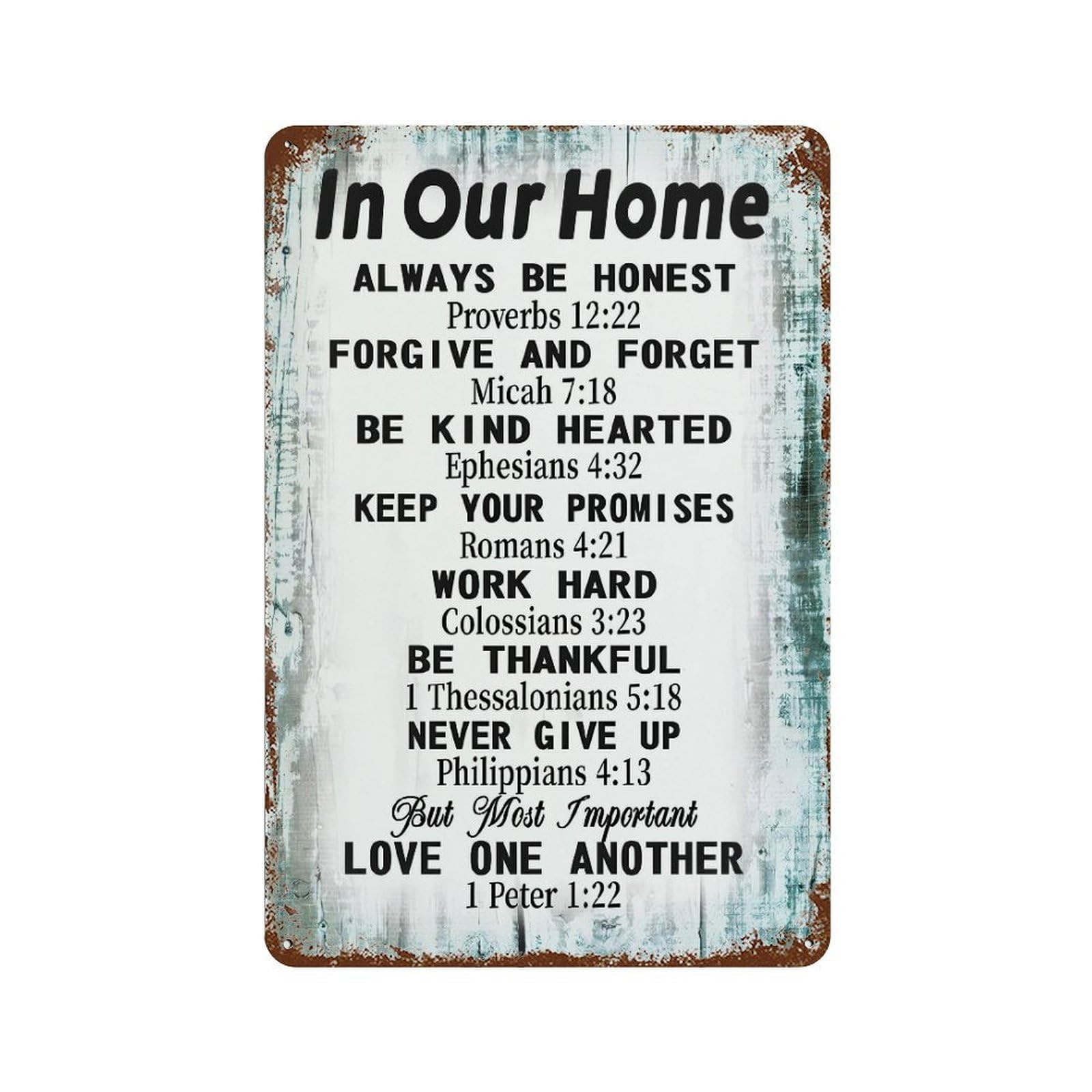 xiaoxiaoshen 1 Peter 1 Christian Scripture Quote Wall Decor Art Metal Tin Poster Modern Home Decor Art Home Bar Shop Decorations Vintage Sign 30x20cm