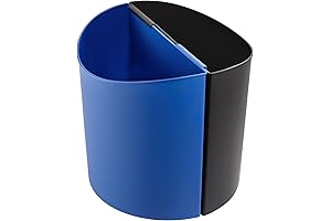 Safco Products Desk-Side Trash and Recycling Bins with Lids