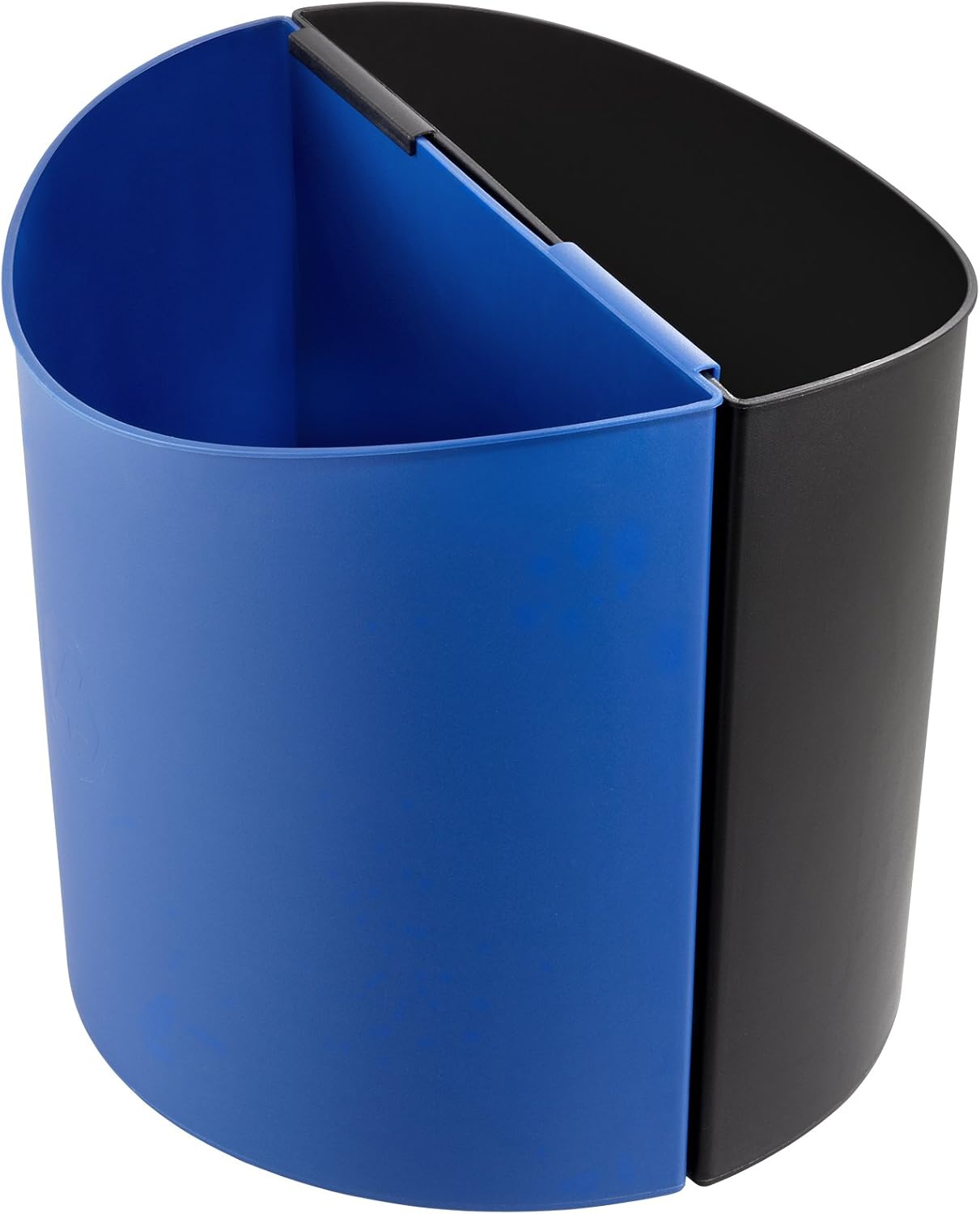 Safco Products 9928BB Desk-Side Waste Recycling Receptacle; 7-Gallon; Black and Blue 7 Gallon