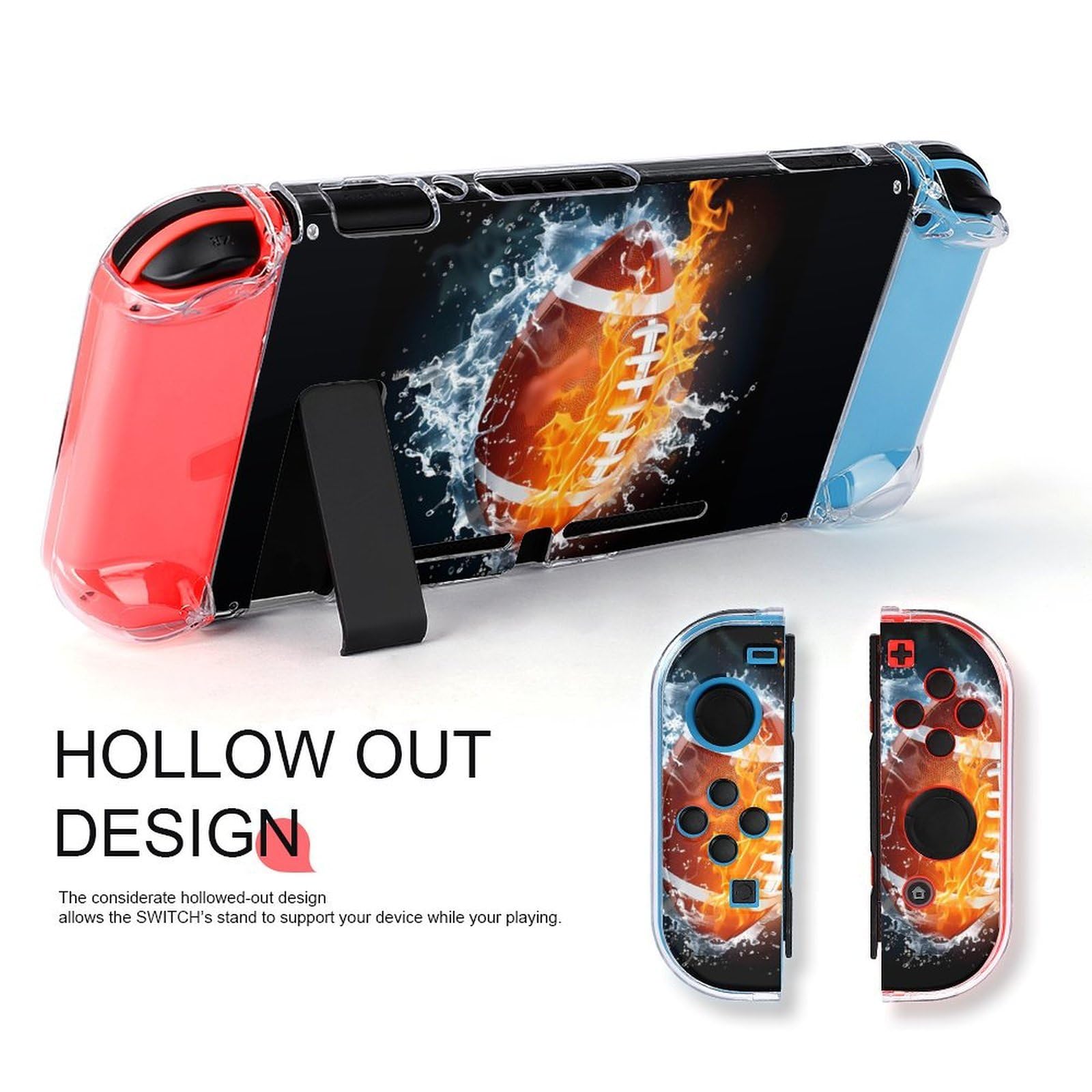 Funda protectora de pantalla para interruptor de fuego y agua, accesorios completos, funda protectora para consola Switch y Joy-Cons