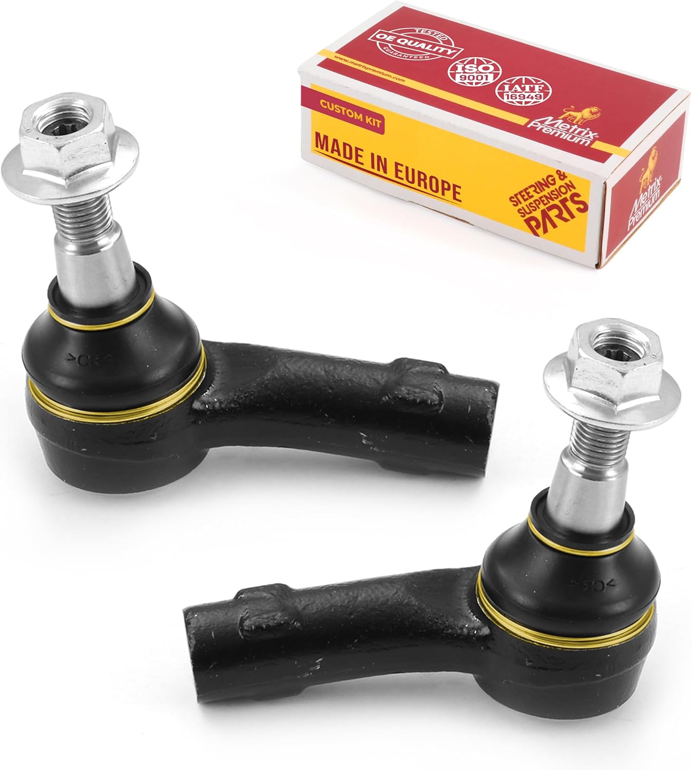 Metrix Premium Chassis Parts - Front Left & Right Outer Tie Rod End Kit Fits 18 Volkswagen Touareg (Mexico), 04-17 Touareg, 08-18 Porsche Cayenne, 07-15 Audi Q7, ES800655, ES800656, Made in Europe