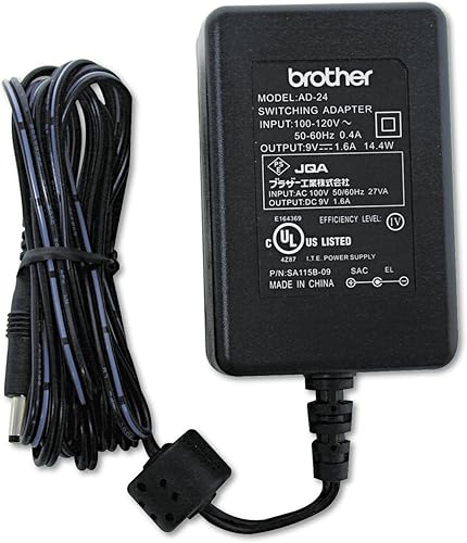 Miniatura 1 de Brother AD-24ES – Adaptador de energía para CA, para rotuladoras Brother P-Touch (color negro)