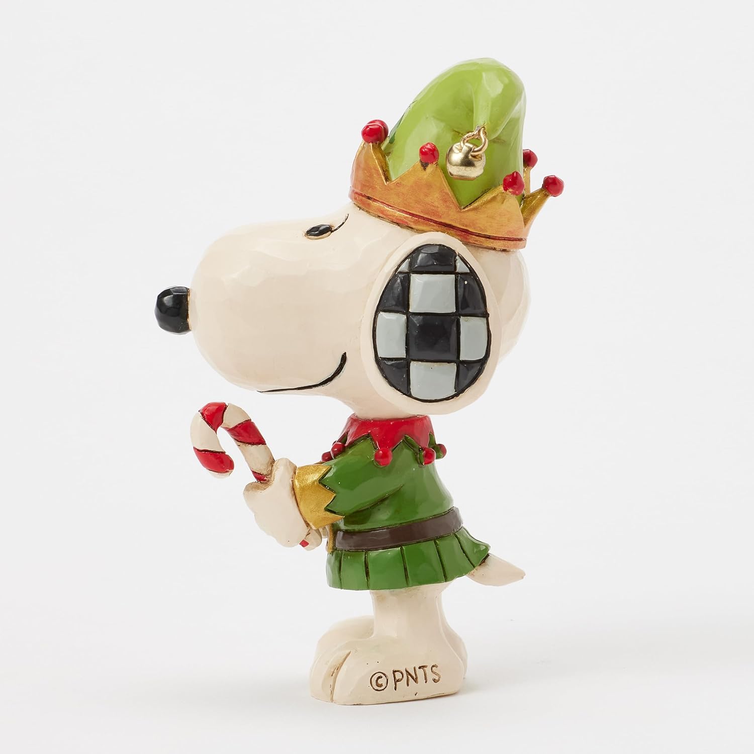 Enesco Peanuts by Jim Shore Snoopy Christmas Elf Miniature Figurine, 3.75 Inch, Multicolor