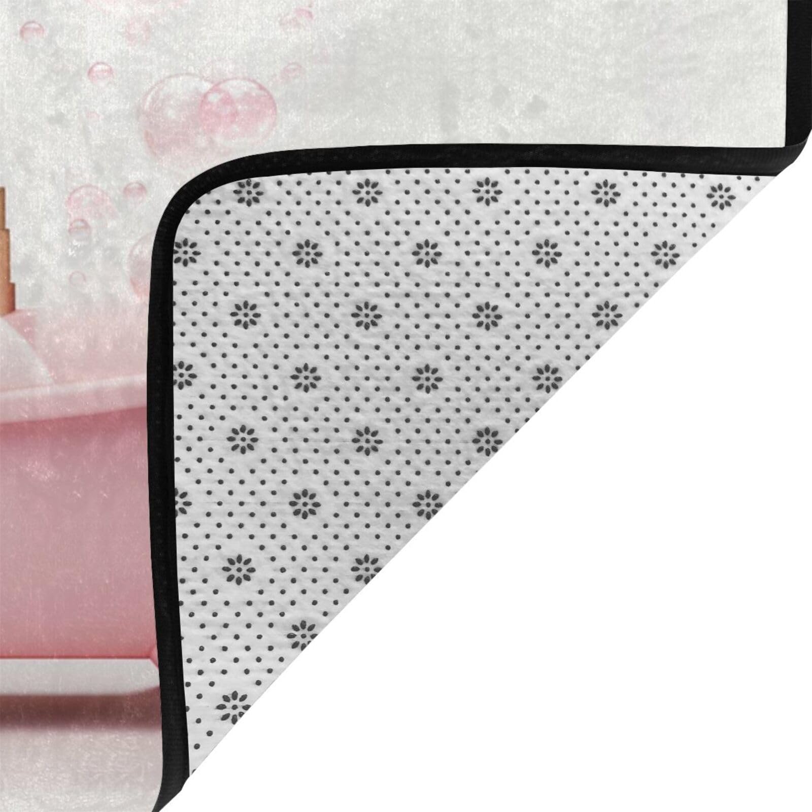 Tapis décoratif pour salon, salle de bain – Joli tapis antidérapant lavable pour chambre à coucher, chambre à coucher, salon – 0,9 x 1,5 m – 152,4 x 99,1 cm