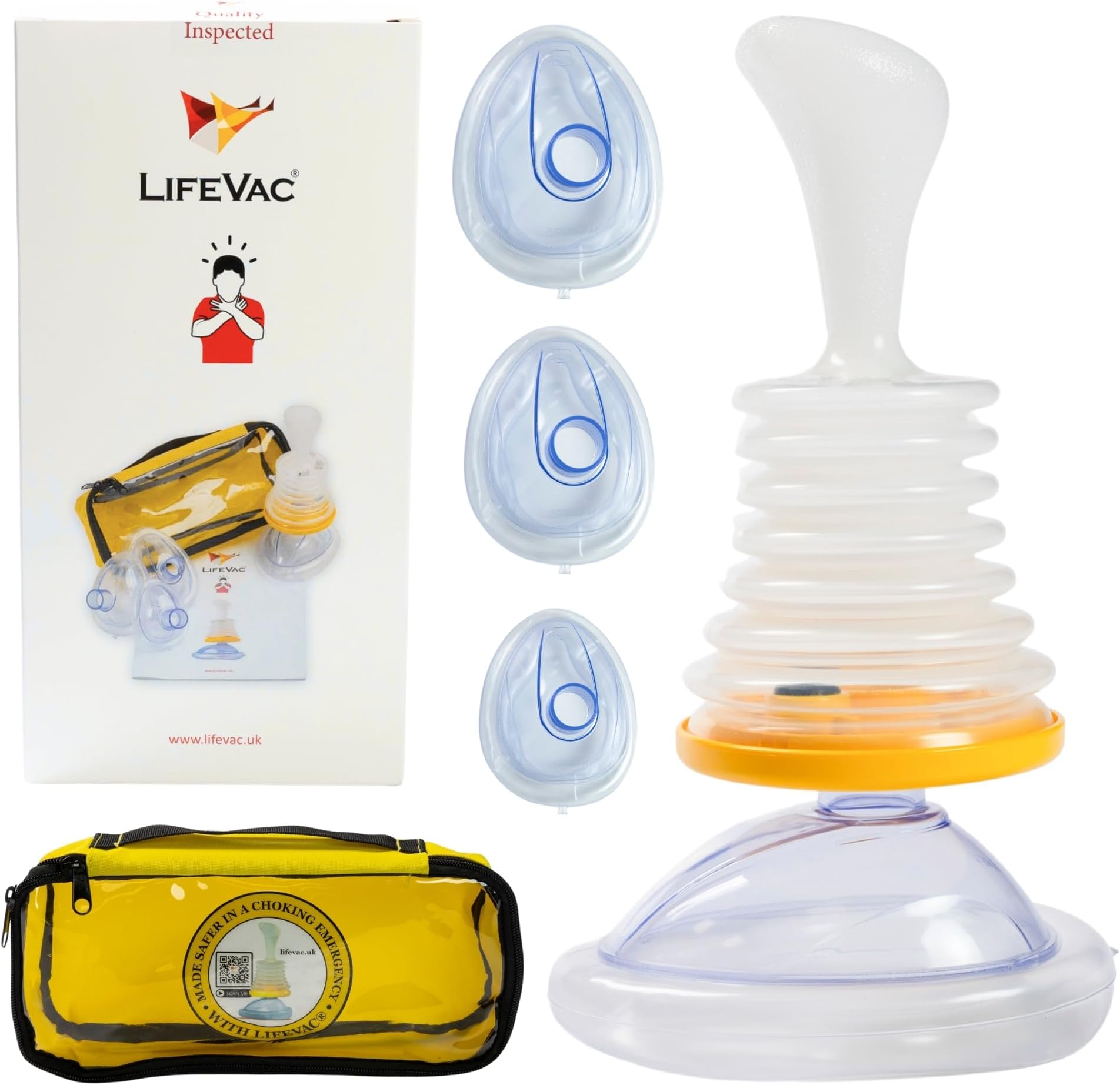 LifeVac Travel Kit - Choking Rescue Device for Adults and Children First Aid Kit, Portable Airway Suction Rescue Device, First Aid Choking Device, Anti-Choking System, Airway Clearance Assistance