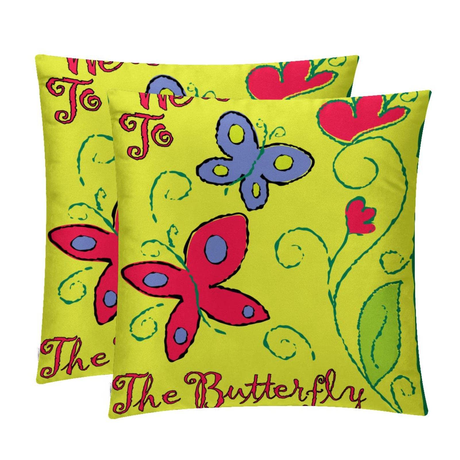 Housse de coussin vintage papillon finitions haut de gamme pour canapé