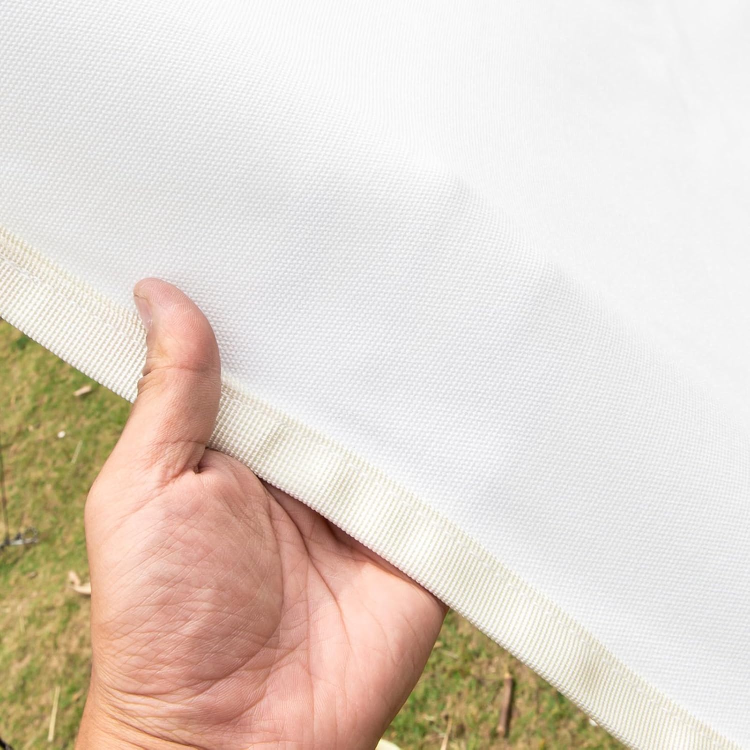 Focket Golf Target Cloth, Swing Practice Golf Hitting Net Target, Practice Training, Ball Net Hitting Aid Thick Canvas for School Gymnasium Indoor Outdoor 1.5x1.5m (White)