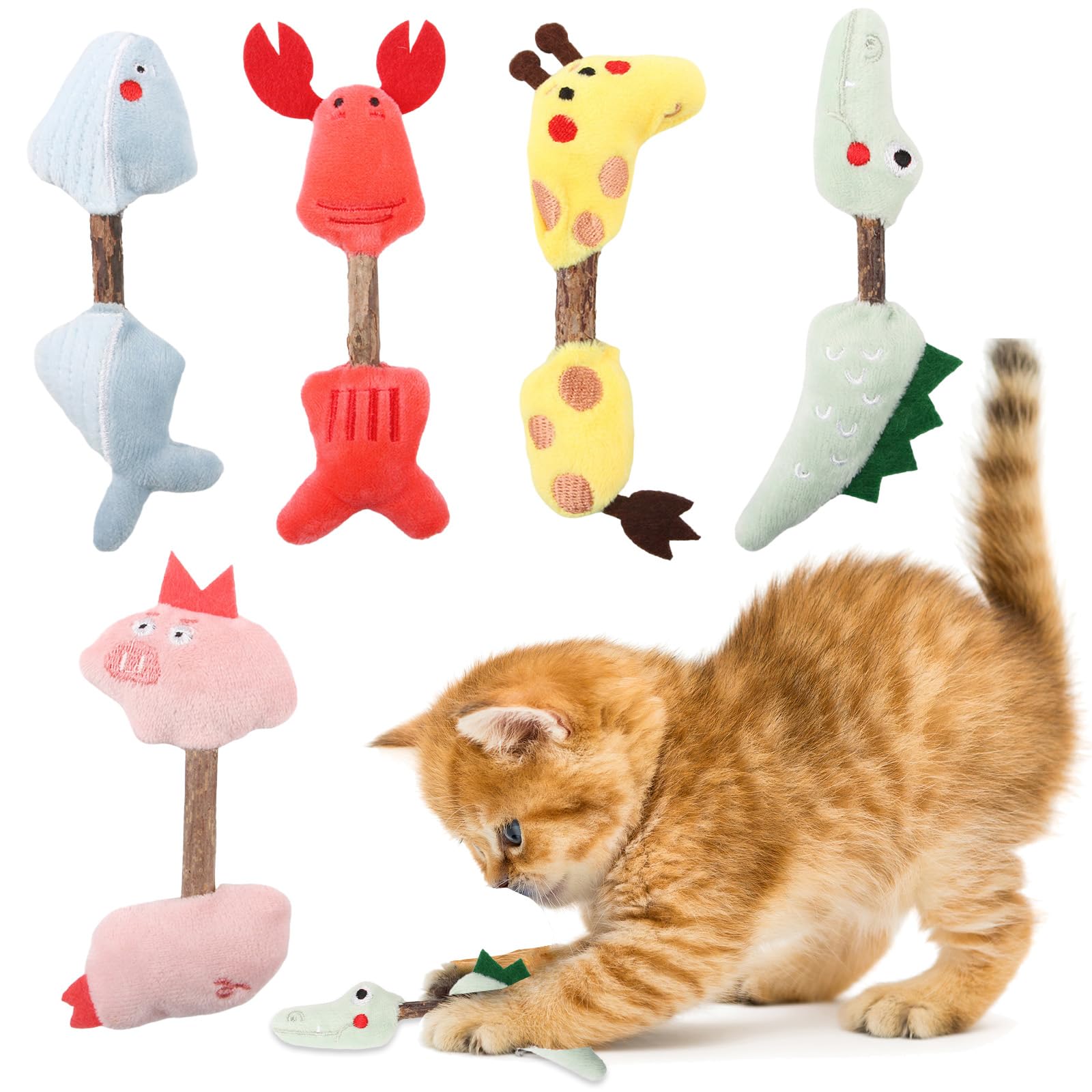 Amazon | CANPLUS 5パック 猫 玩具 噛む おもちゃ ぬいぐるみ けりけり