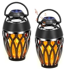 Vanten 2 Packs Outdoor Bluetooth Speakers Bluetooth 5 0 Led Flame Speaker IPX5 Waterproof Flame Torch Atmosphere Speaker