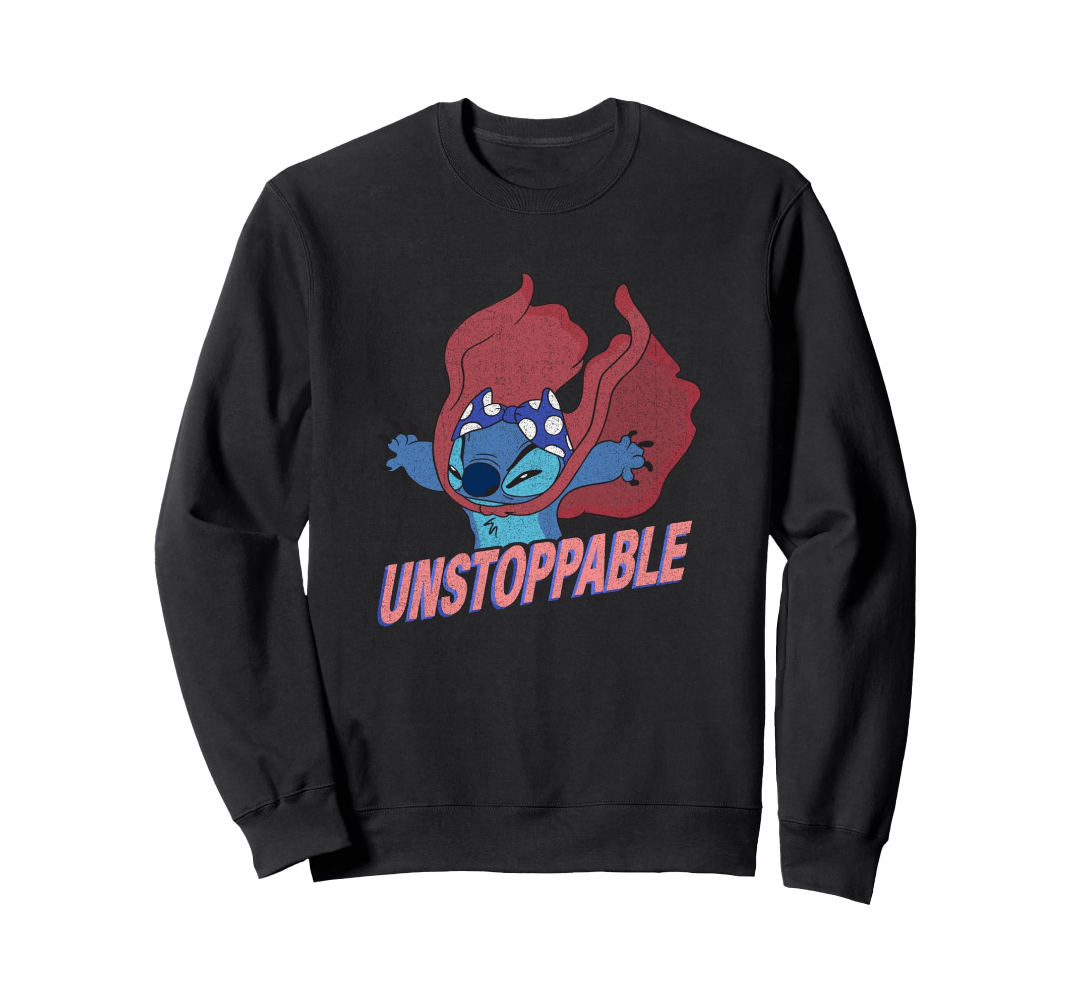 Disney Lilo & Stitch Unstoppable Stitch Sweatshirt, Blau, 241 g, blau, 8.5 ounce
