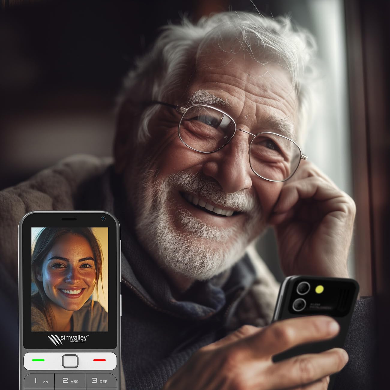 simvalley MOBILE Senioren Smartphone: 4G-Senioren-Handy, Touchdisplay, Whatsapp, SOS-Funktion, GPS, Android (Seniorenhandy mit Whatsapp, Smartphone mit, SD)