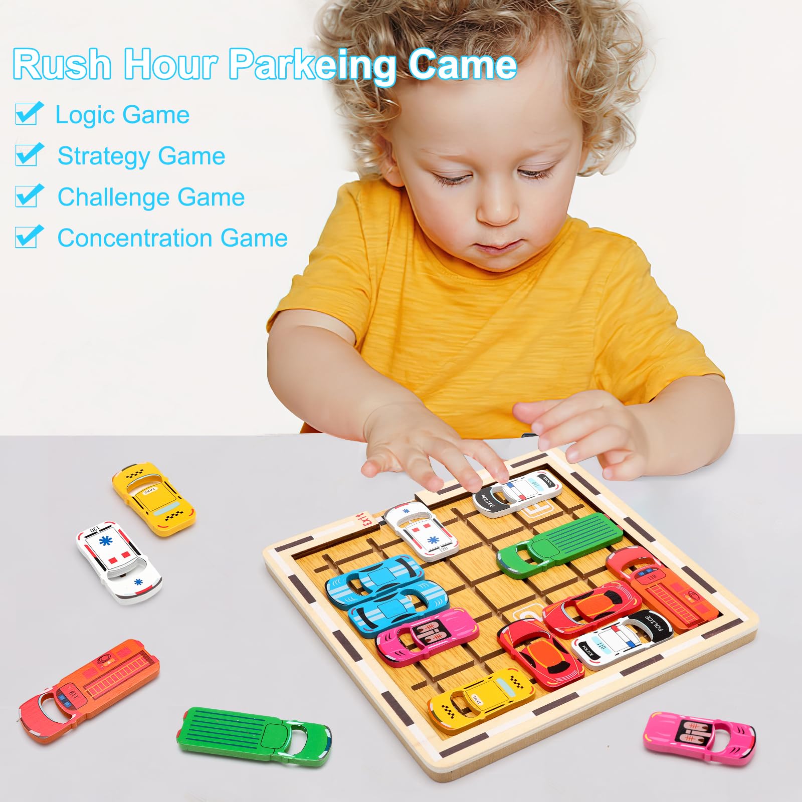 ThinkFun Rush Hour – Logique D'embouteillage, Jeu De Cerveau Et De Défi – Jouets STEM Pour Garçons Et Filles à Partir De 8 Ans Pour Enfants Et Adultes