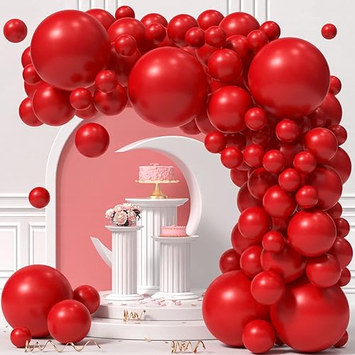 Miniatura 8 de KALOR Kit de arco de guirnalda de globos blancos, 110 unidades, diferentes tamaños, globos de fiesta de 1812105 pulgadas, globos de fiesta para